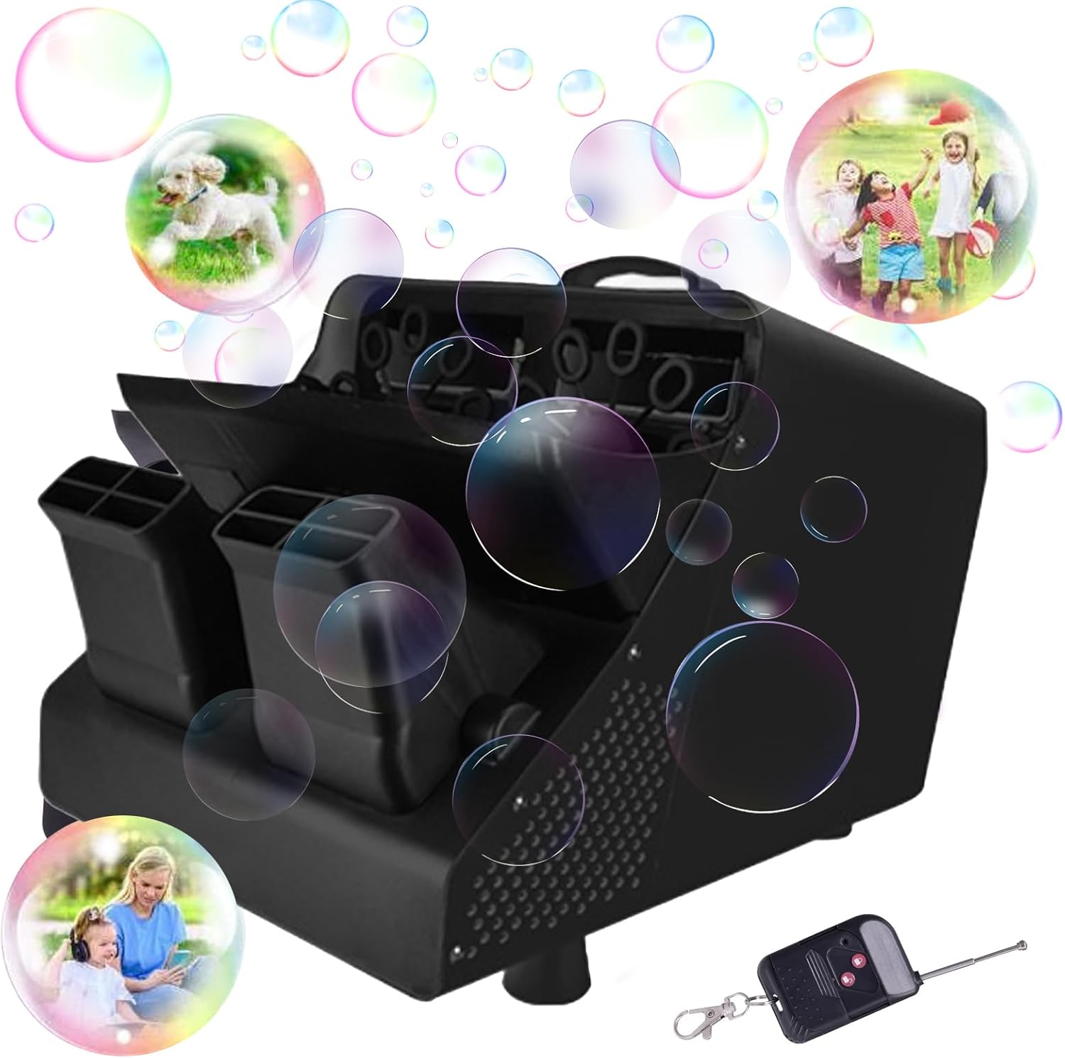 Masina de facut baloane, telecomanda wireless , Negru